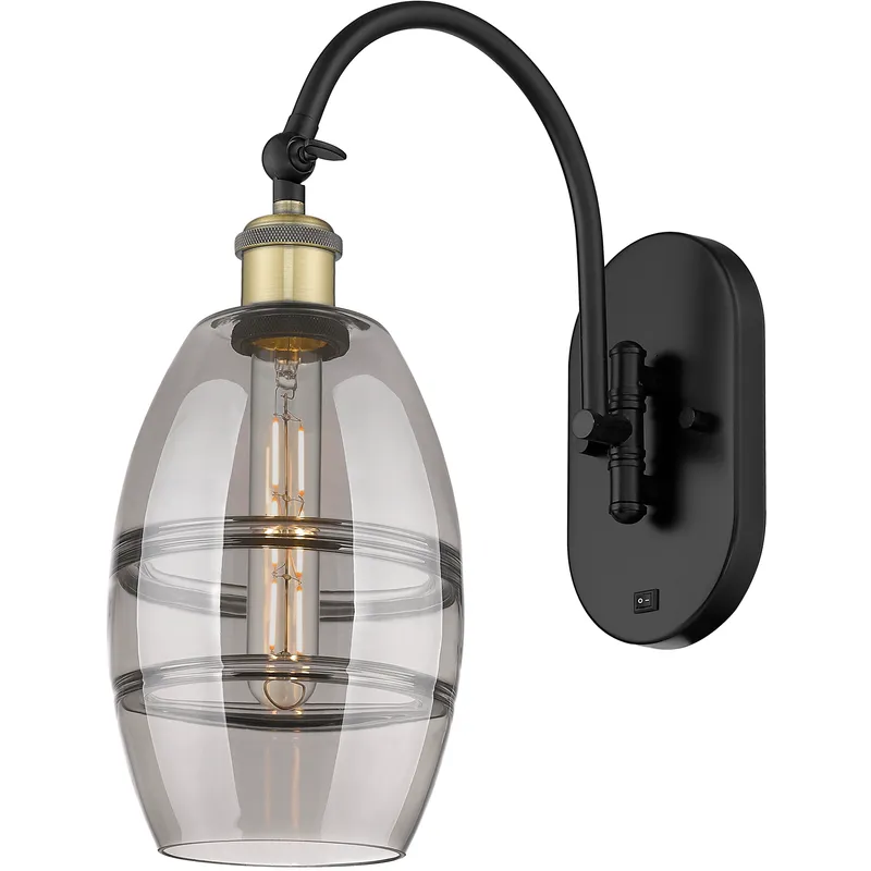 Ballston Vaz 1 Light 5.88 inch Black Antique Brass Sconce Wall Light