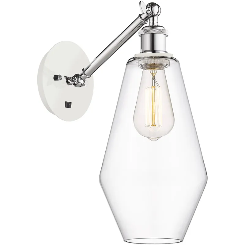 Ballston Cindyrella 1 Light 7 inch White and Polished Chrome Sconce Wall Light