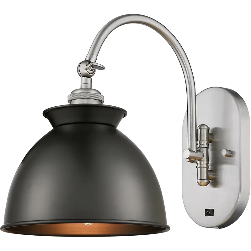 Ballston Adirondack 1 Light 8 inch Brushed Satin Nickel Sconce Wall Light