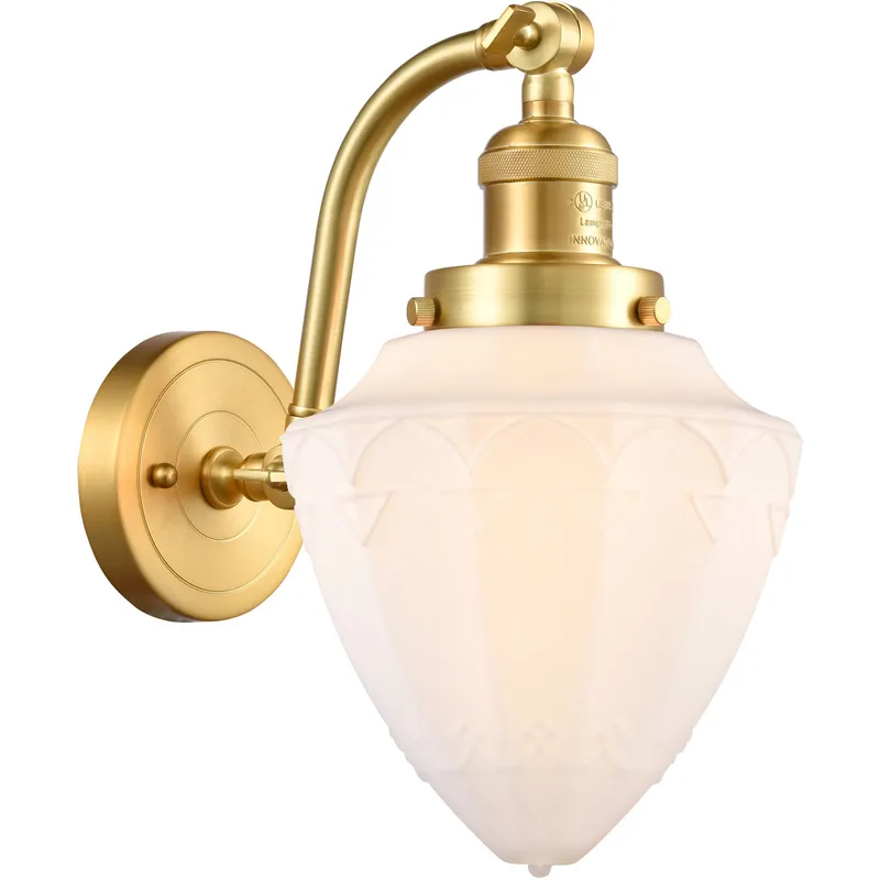 Franklin Restoration Bullet LED 7 inch Satin Gold Sconce Wall Light