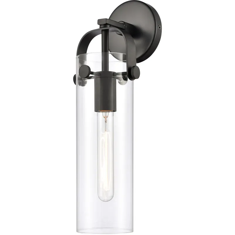 Restoration Pilaster 1 Light 5 inch Matte Black Sconce Wall Light, Restoration