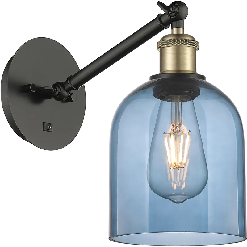 Ballston Bella 1 Light 5.5 inch Black Antique Brass Sconce Wall Light