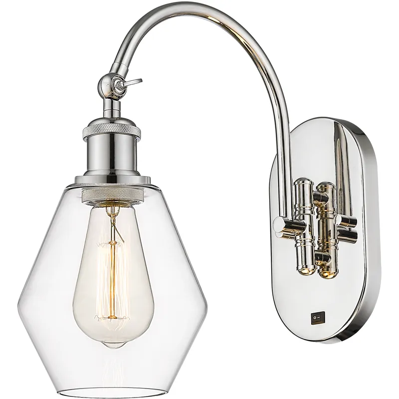 Ballston Cindyrella LED 6 inch Polished Nickel Sconce Wall Light in Clear Glass