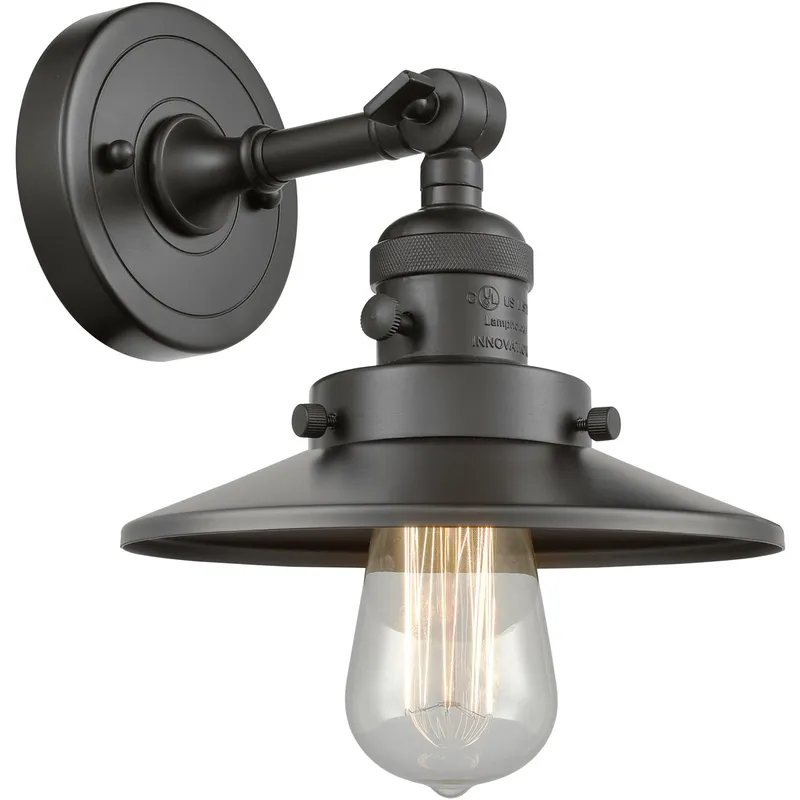 Franklin Restoration Railroad 1 Light 8 inch Oil Rubbed Bronze Sconce Wall Light, Franklin Restoration