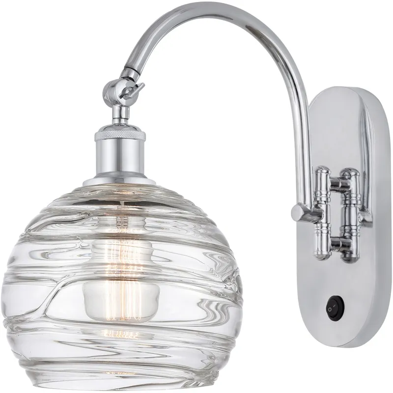 Ballston Athens Deco Swirl LED 8 inch Polished Chrome Sconce Wall Light