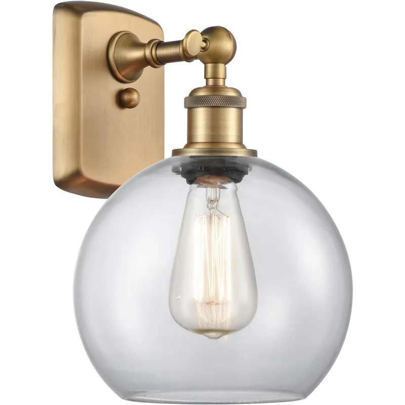Ballston Athens 1 Light 8 inch Brushed Brass Sconce Wall Light