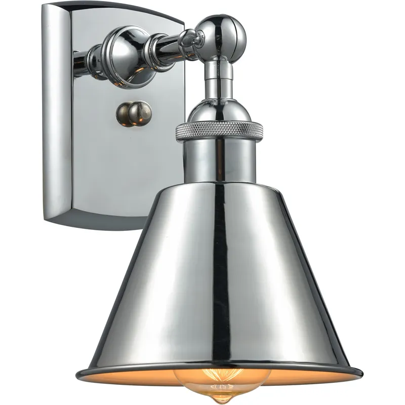 Ballston Smithfield 1 Light 7 inch Polished Chrome Sconce Wall Light, Ballston