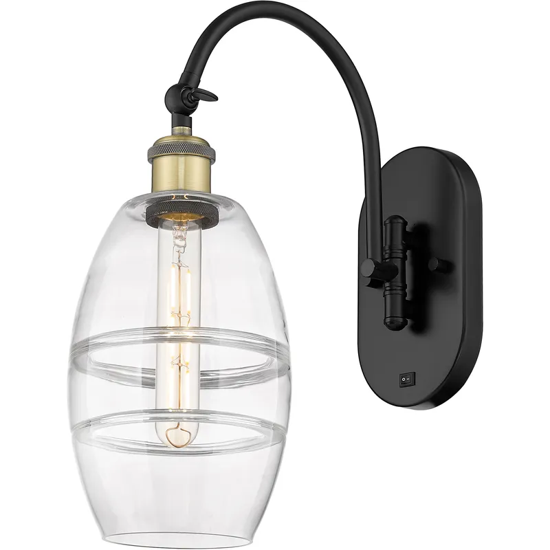 Ballston Vaz 1 Light 5.88 inch Black Antique Brass Sconce Wall Light