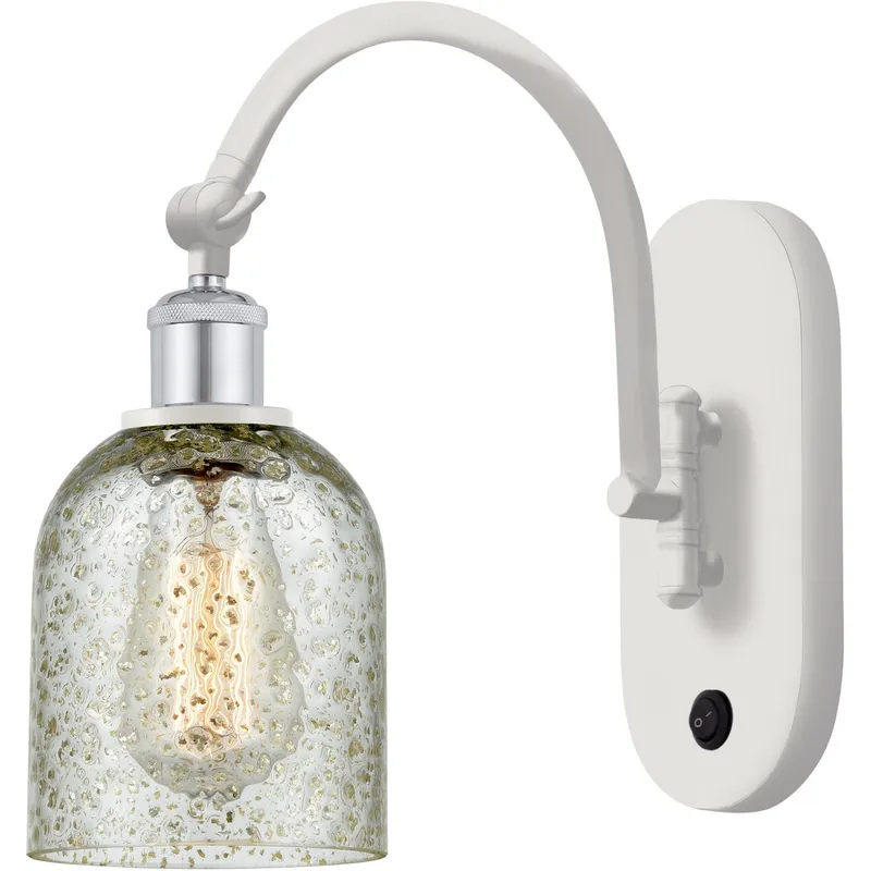 Ballston Caledonia 1 Light 5 inch White and Polished Chrome Sconce Wall Light
