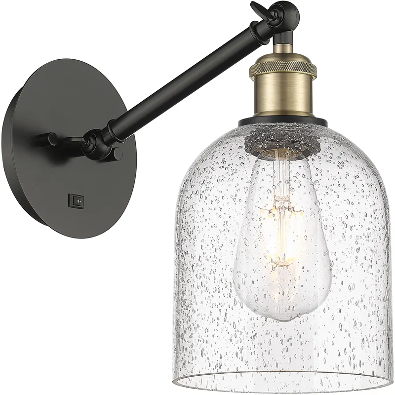 Ballston Bella 1 Light 5.5 inch Black Antique Brass Sconce Wall Light