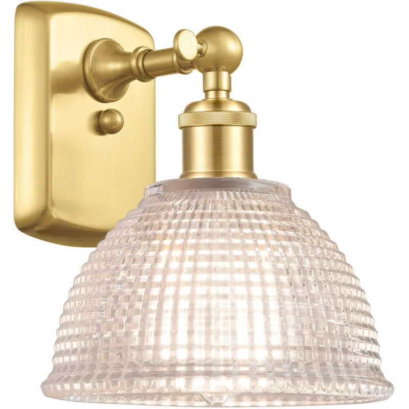 Ballston Arietta 1 Light 8 inch Satin Gold Sconce Wall Light, Ballston