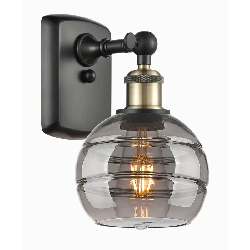 Ballston Rochester 1 Light 5.88 inch Black Antique Brass Sconce Wall Light