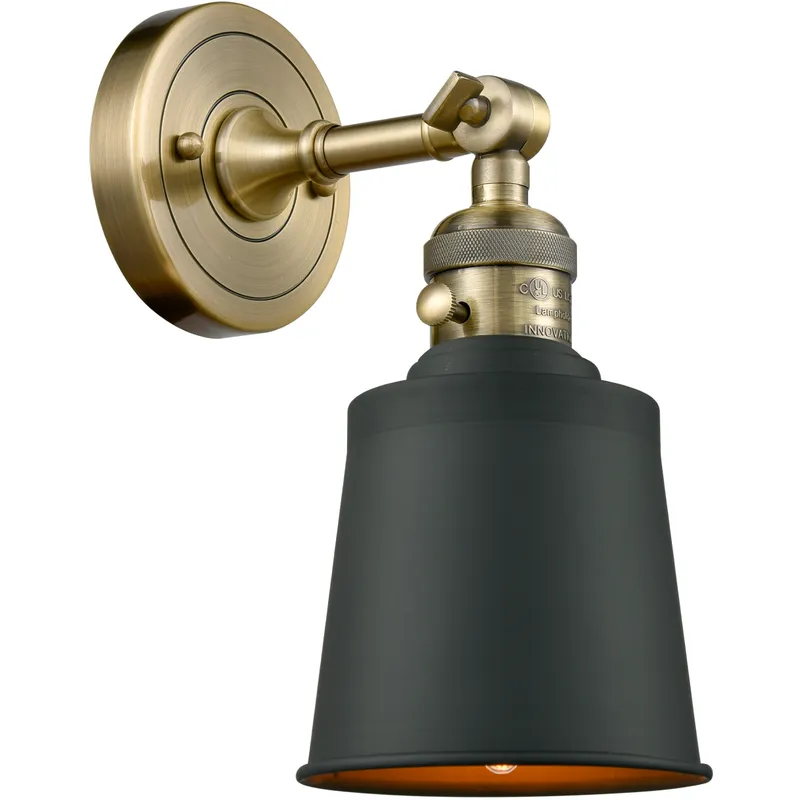 Franklin Restoration Addison 1 Light 5 inch Antique Brass Sconce Wall Light
