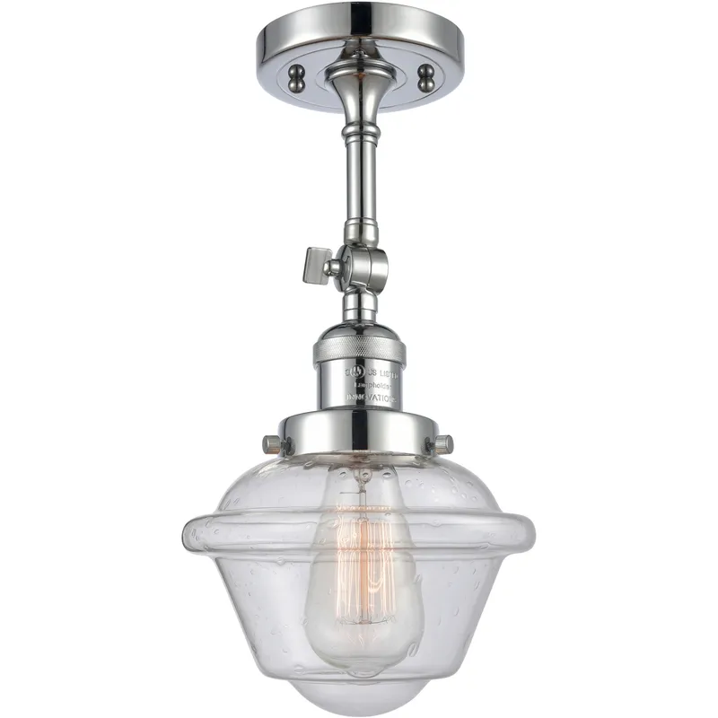 Franklin Restoration Small Oxford 1 Light 8 inch Polished Chrome Sconce Wall Light in Seedy Glass, Franklin Restoration