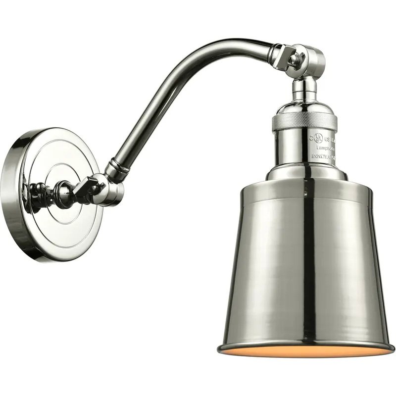 Franklin Restoration Addison LED 5 inch Polished Nickel Sconce Wall Light, Franklin Restoration