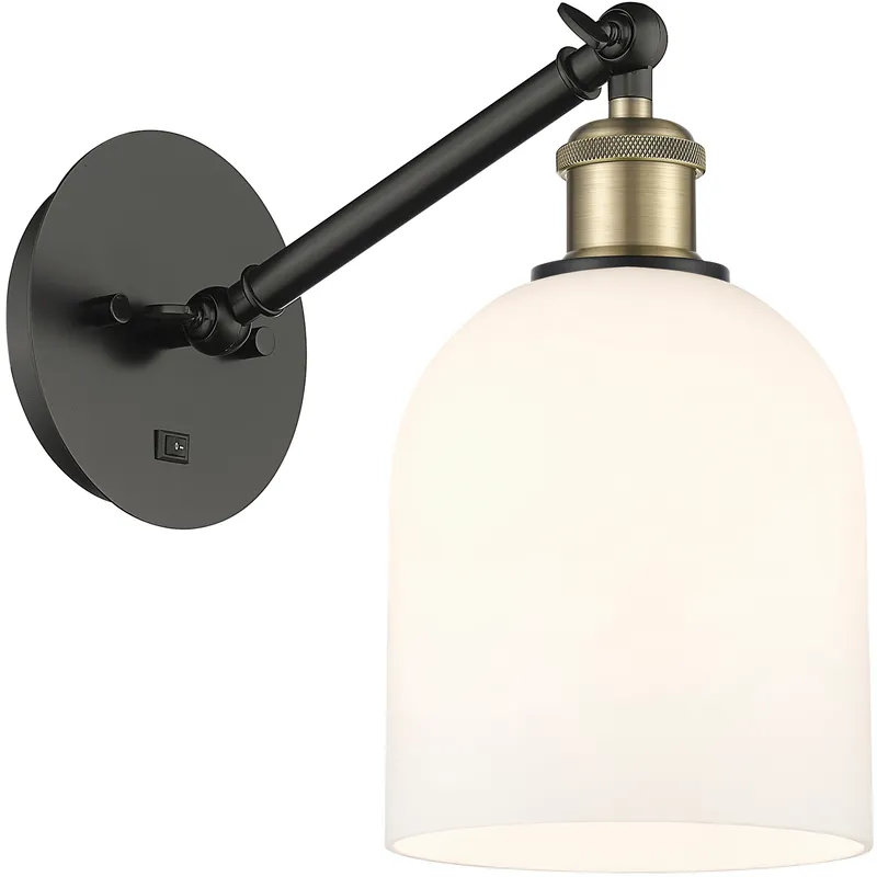 Ballston Bella 1 Light 5.5 inch Black Antique Brass Sconce Wall Light