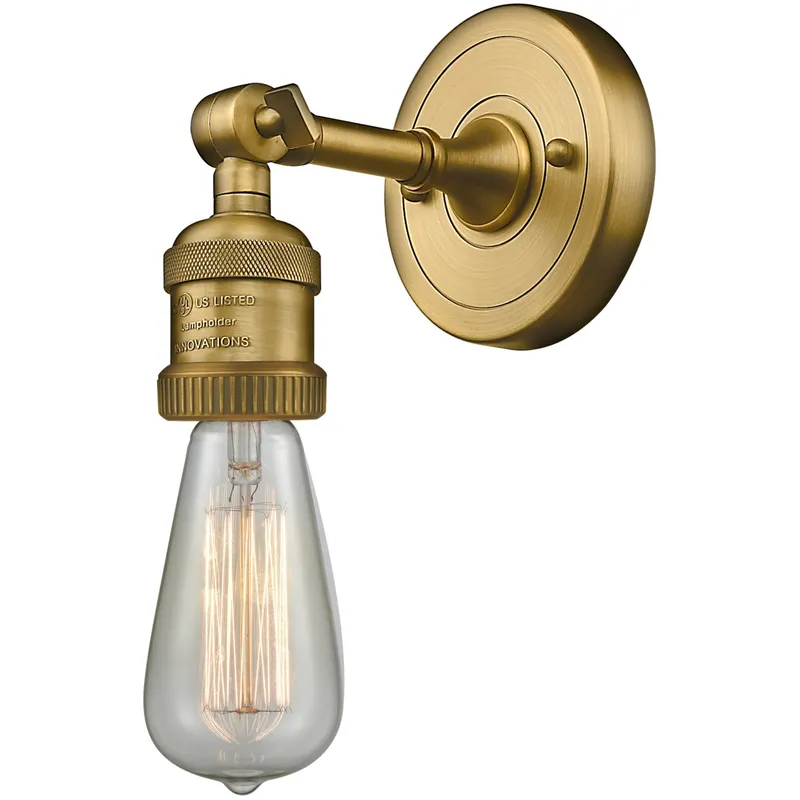 Franklin Restoration Bare Bulb LED 4.5 inch Brushed Brass Sconce Wall Light