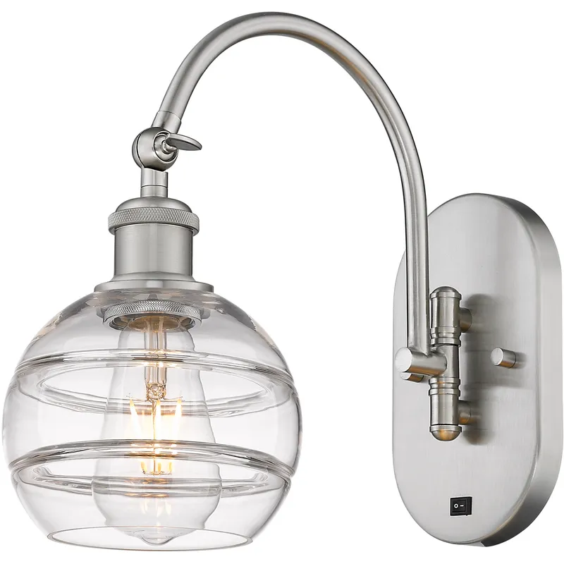 Ballston Rochester 1 Light 5.88 inch Brushed Satin Nickel Sconce Wall Light