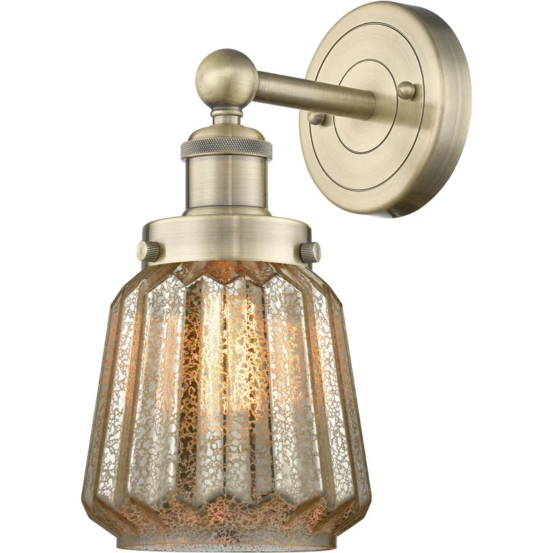 Chatham Sconce Wall Light in Antique Brass, Mercury