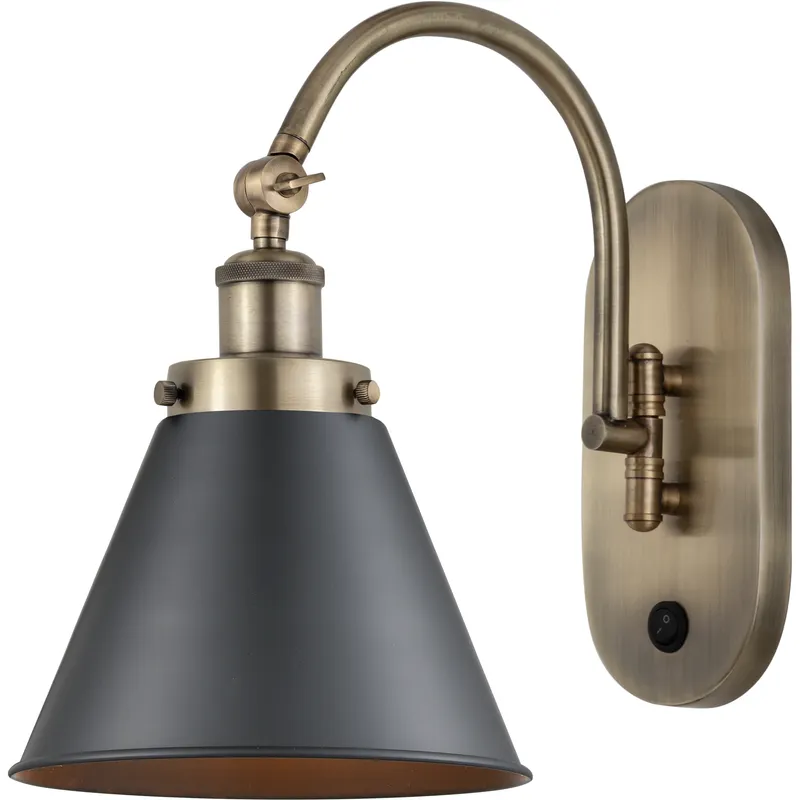Franklin Restoration Appalachian 1 Light 8 inch Antique Brass Sconce Wall Light