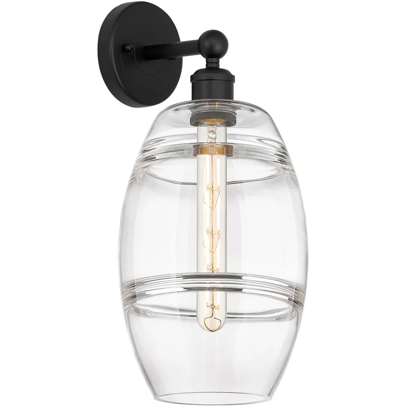 Edison Vaz 1 Light 8 inch Matte Black Sconce Wall Light
