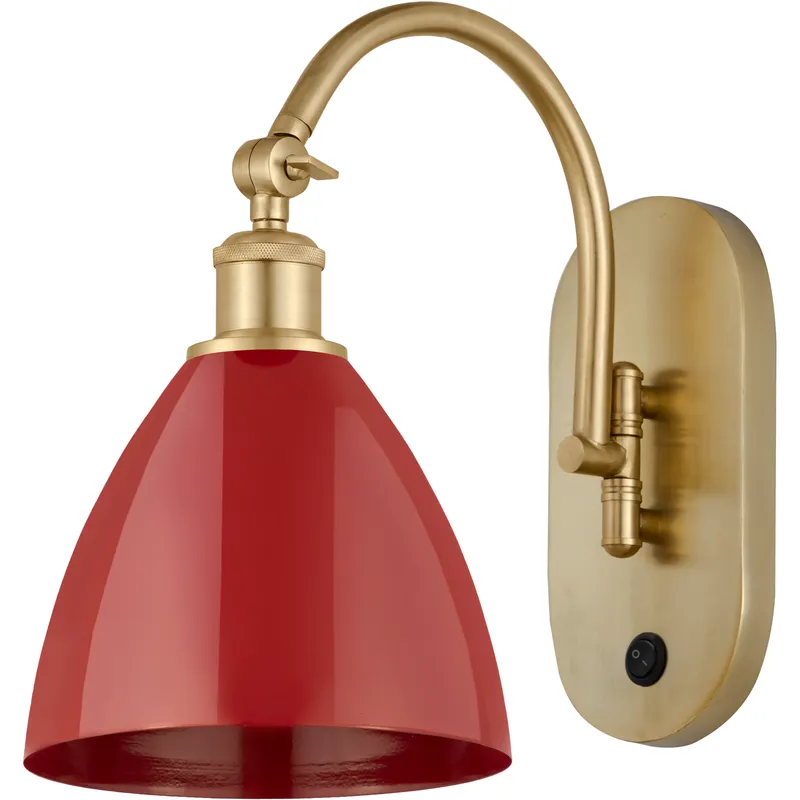 Ballston Plymouth Dome LED 8 inch Satin Gold Sconce Wall Light