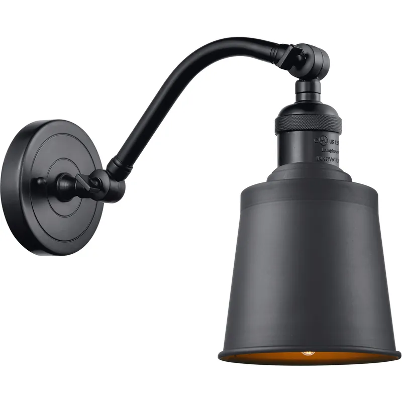 Franklin Restoration Addison LED 5 inch Matte Black Sconce Wall Light, Franklin Restoration