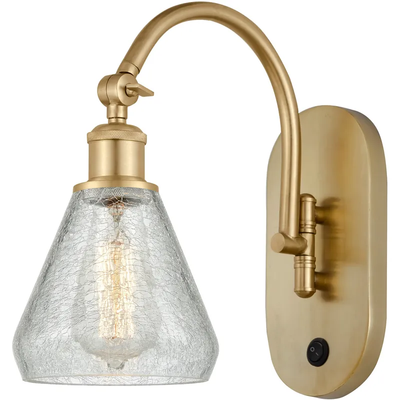 Ballston Conesus 1 Light 6 inch Satin Gold Sconce Wall Light