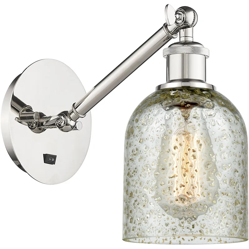Ballston Caledonia LED 5.3 inch Polished Nickel Sconce Wall Light in Mica Glass