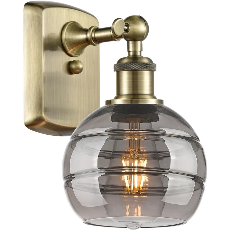 Ballston Rochester 1 Light 5.88 inch Antique Brass Sconce Wall Light