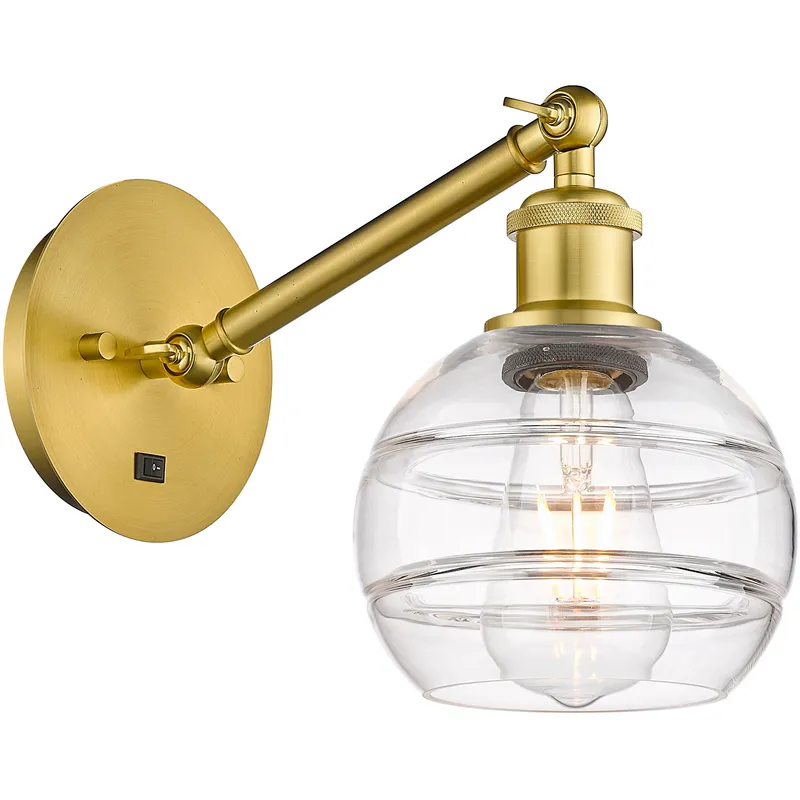 Ballston Rochester 1 Light 5.88 inch Satin Gold Sconce Wall Light