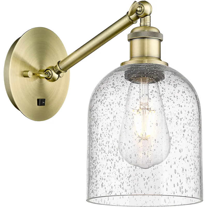 Ballston Bella 1 Light 5.5 inch Antique Brass Sconce Wall Light