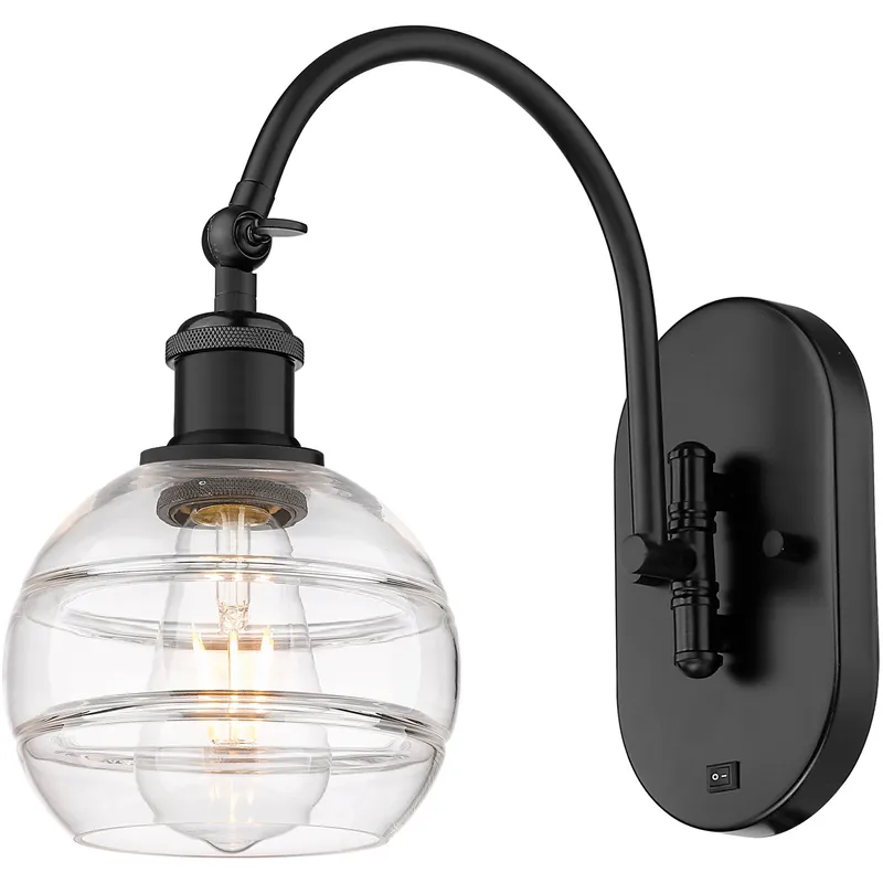 Ballston Rochester 1 Light 5.88 inch Matte Black Sconce Wall Light