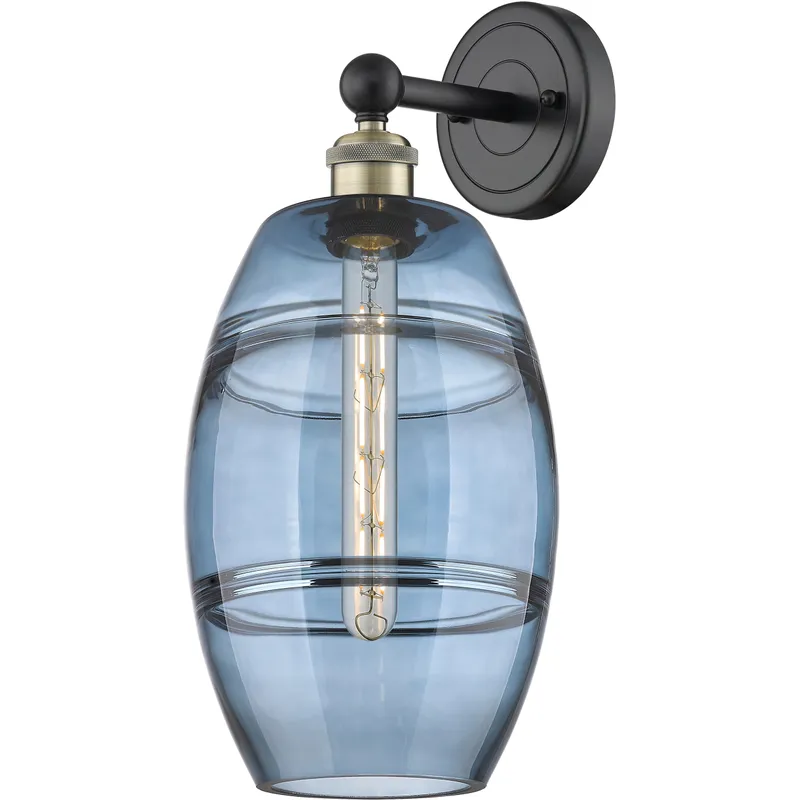 Edison Vaz 1 Light 8 inch Black Antique Brass Sconce Wall Light