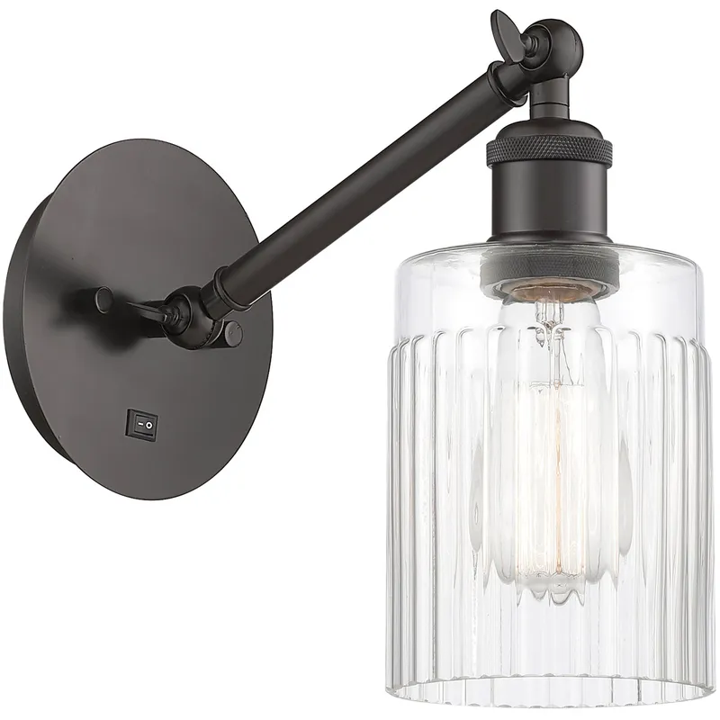 Ballston Hadley 1 Light 5.3 inch Oil Rubbed Bronze Sconce Wall Light in Clear Glass