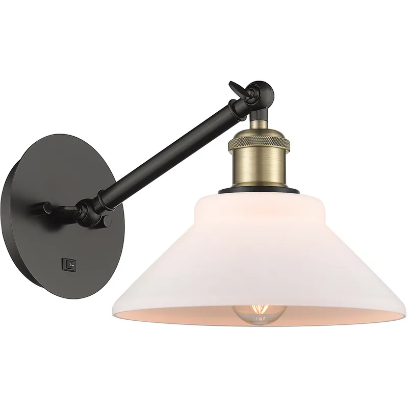 Ballston Orwell LED 8 inch Black Antique Brass Sconce Wall Light
