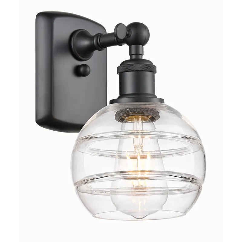 Ballston Rochester 1 Light 5.88 inch Matte Black Sconce Wall Light
