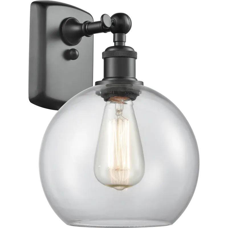 Ballston Athens 1 Light 8 inch Matte Black Sconce Wall Light