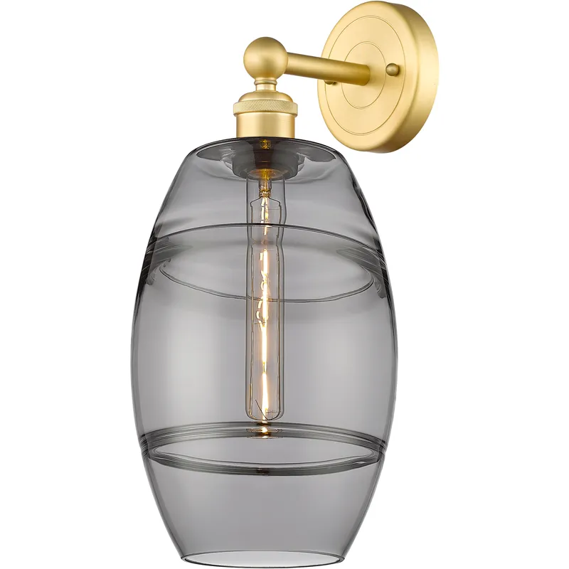 Edison Vaz 1 Light 8 inch Satin Gold Sconce Wall Light