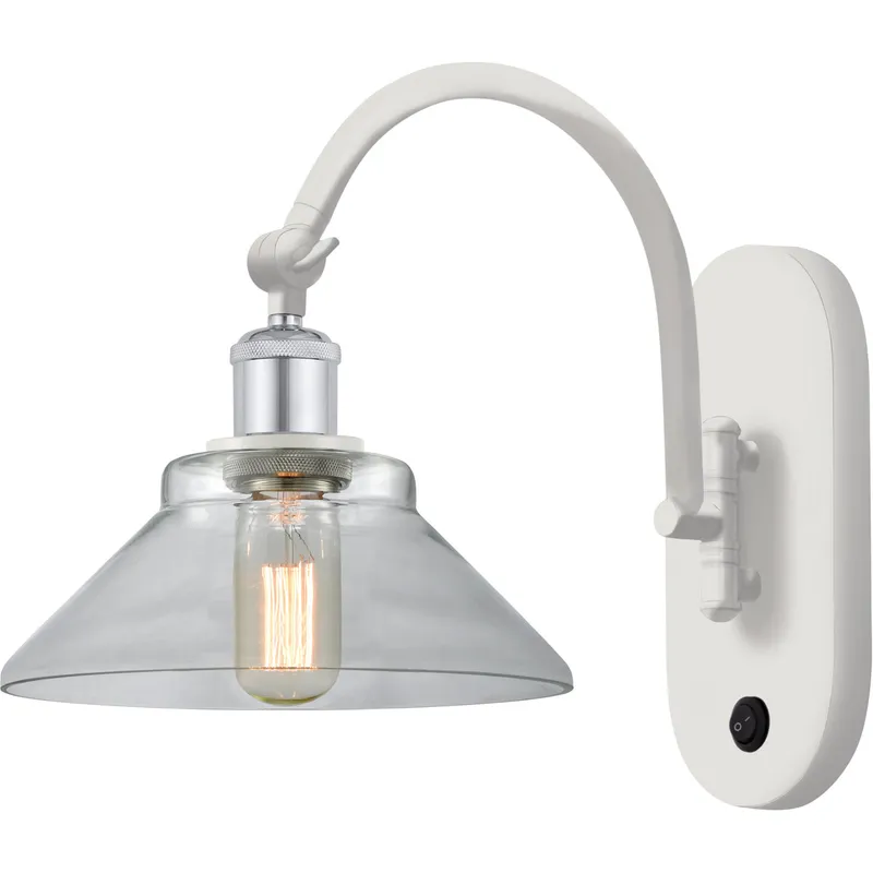 Ballston Orwell LED 8 inch White and Polished Chrome Sconce Wall Light