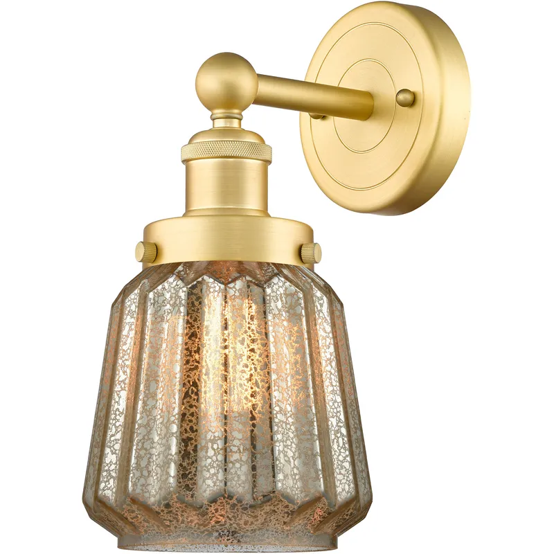 Chatham 1 Light 6.5 inch Satin Gold Sconce Wall Light in Mercury Glass