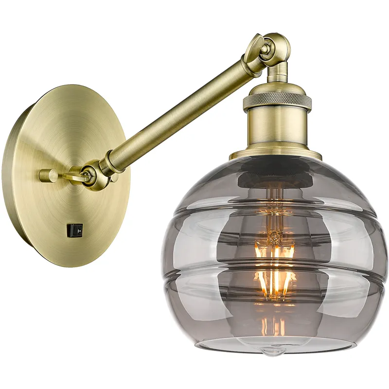 Ballston Rochester 1 Light 5.88 inch Antique Brass Sconce Wall Light