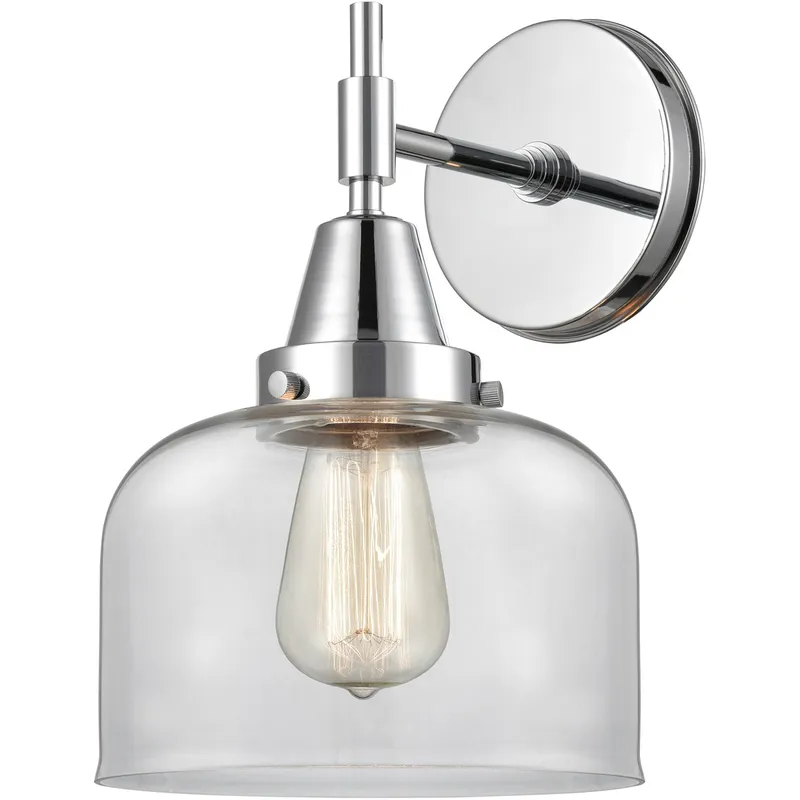 Caden LED 6.75 inch Polished Chrome Sconce Wall Light in Clear Glass