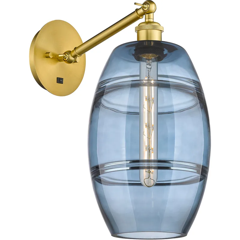 Ballston Vaz 1 Light 8 inch Satin Gold Sconce Wall Light