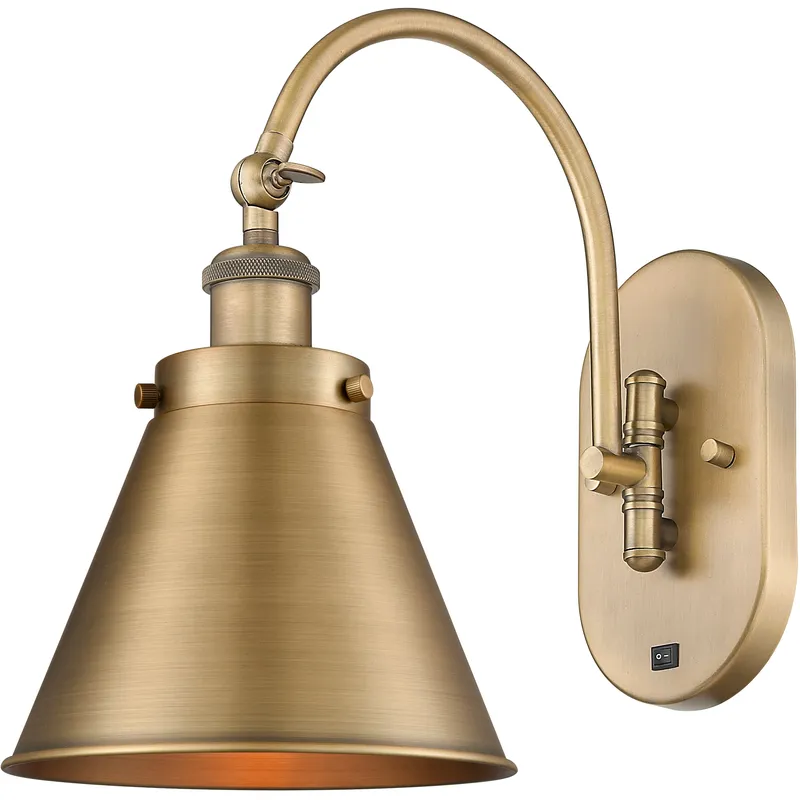 Franklin Restoration Appalachian 1 Light 8 inch Brushed Brass Sconce Wall Light