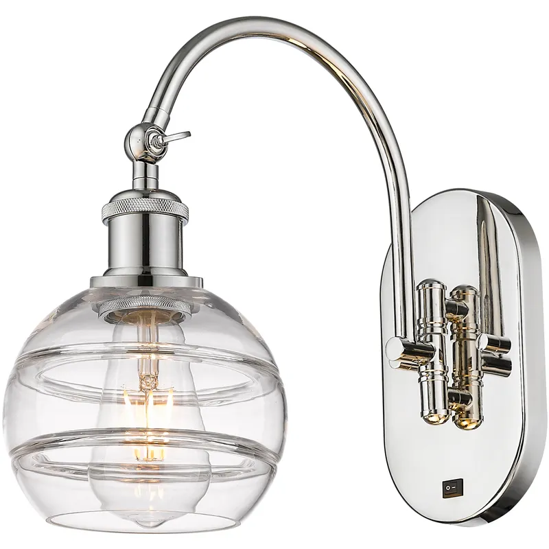 Ballston Rochester 1 Light 5.88 inch Polished Nickel Sconce Wall Light