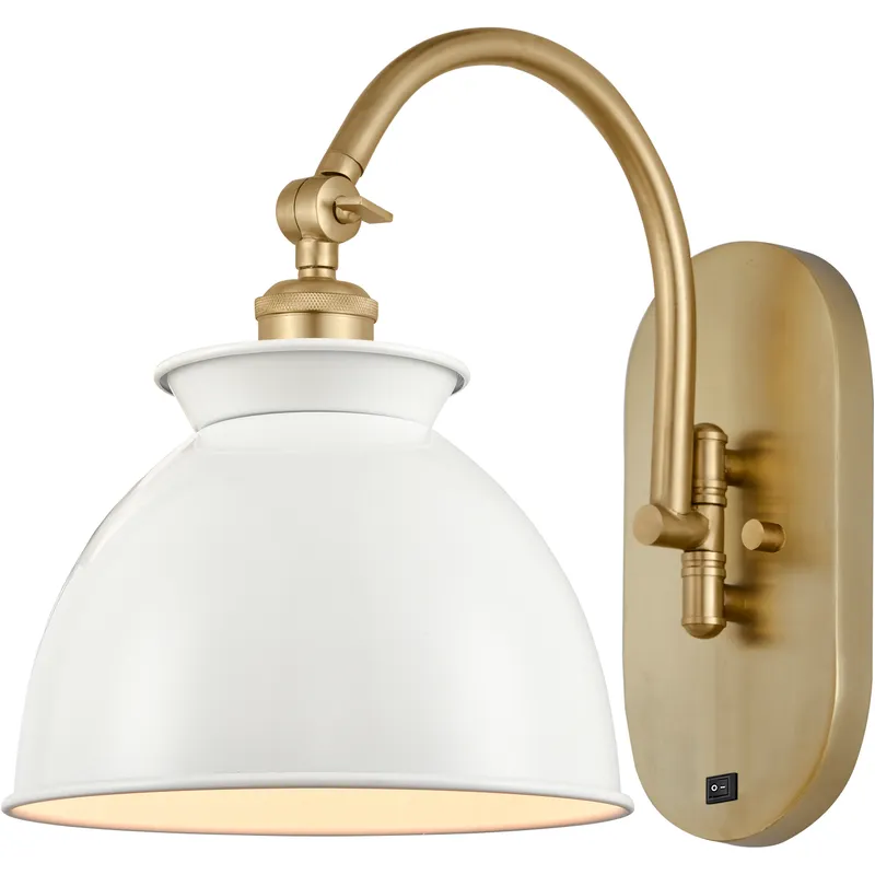 Ballston Adirondack 1 Light 8 inch Satin Gold Sconce Wall Light