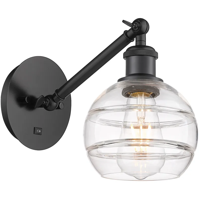 Ballston Rochester 1 Light 5.88 inch Matte Black Sconce Wall Light