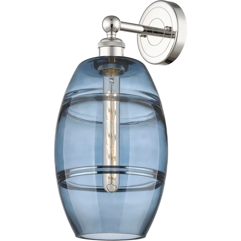 Edison Vaz 1 Light 8 inch Polished Nickel Sconce Wall Light