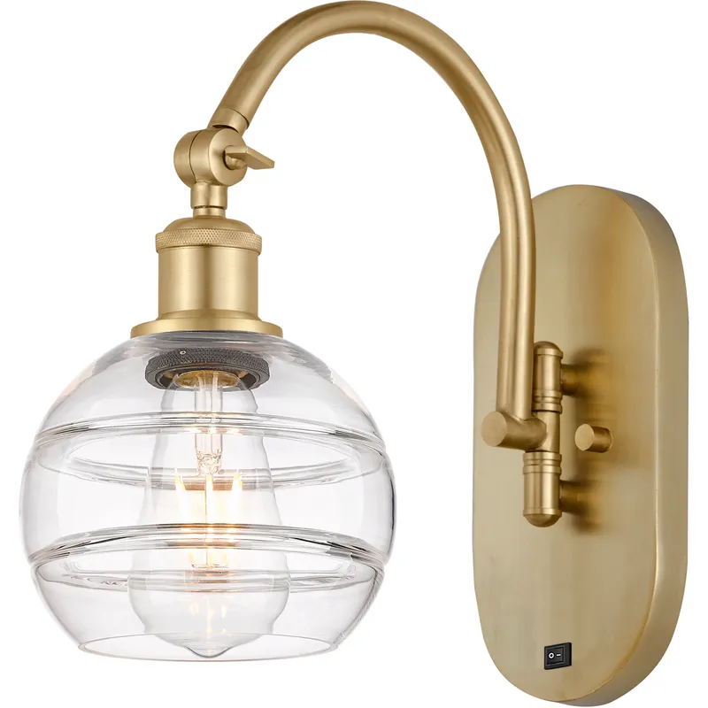Ballston Rochester 1 Light 5.88 inch Satin Gold Sconce Wall Light